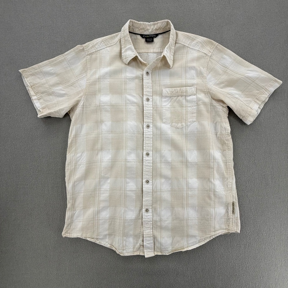 Exofficio Air Strip UPF‎ 30 Sun Protection Lightweight Travel Shirt Men Size XL